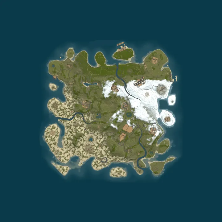 Map of GRUFF ZONE ZA 2X | Raidable Bases | Kits | Roaming NPC's