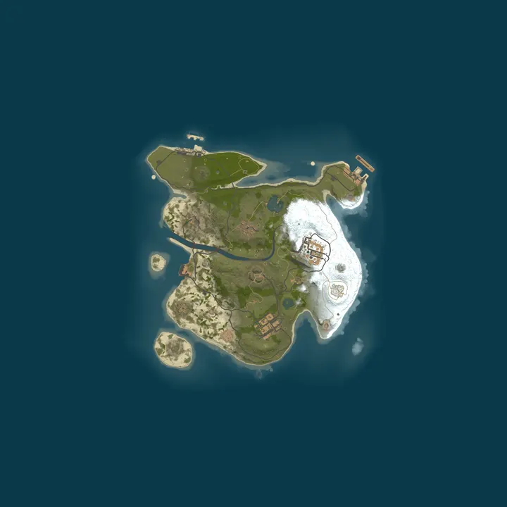 Map of A Shockbyte Rust Server