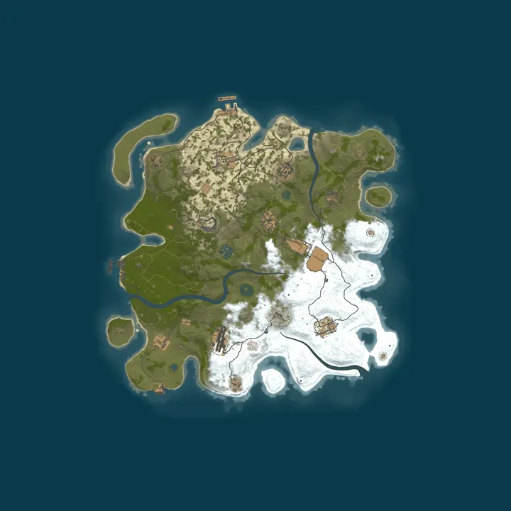 Map of A Shockbyte Rust Server
