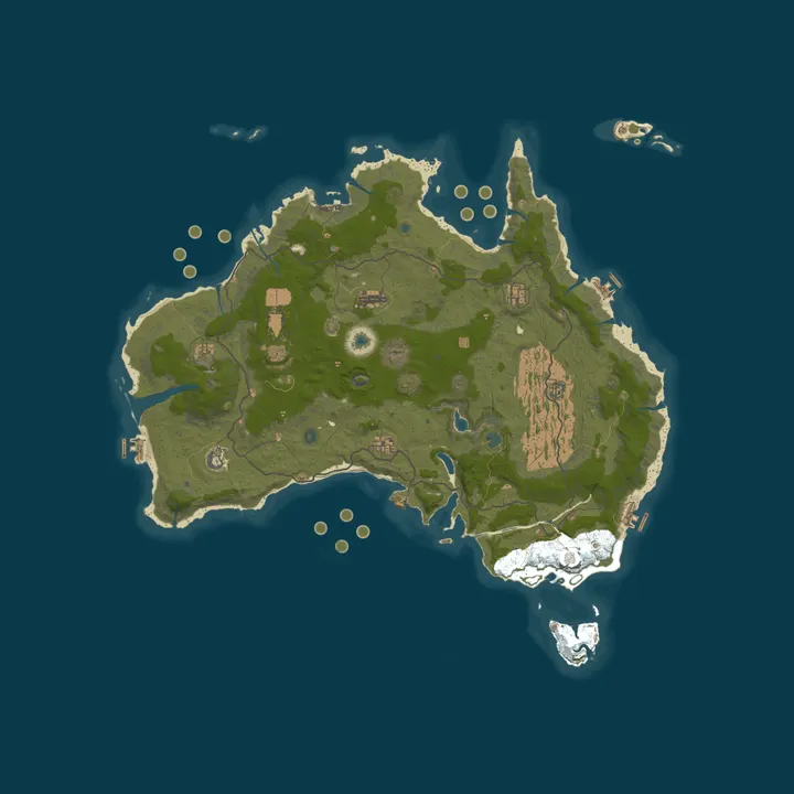 Map of Just Survive Australia PVE|Kits|Shop|Raidable Bases|