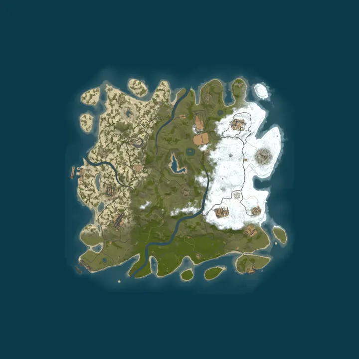 Map of BloodyxRust 10x | Loot++ | Kits | SkinBox | JUST WIPED