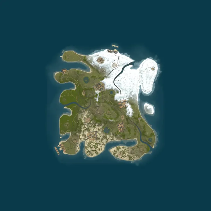 Map of 圆心云北冥游戏系统Rust服务器