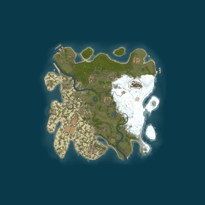 Map of Rust Server, 30x, JP