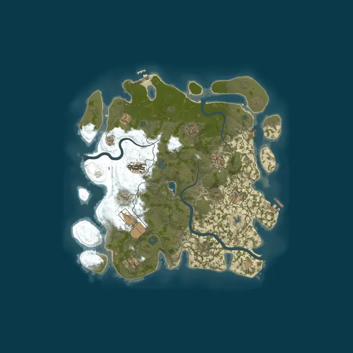 Map of [JP]kuma2com Rust Server PvE