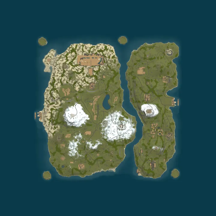 Map of Forbidden Lands PvE 2x, Quests Raidable Bases Custom Plugins