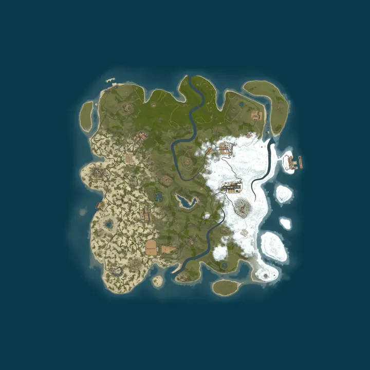 Map of A Shockbyte Rust Server