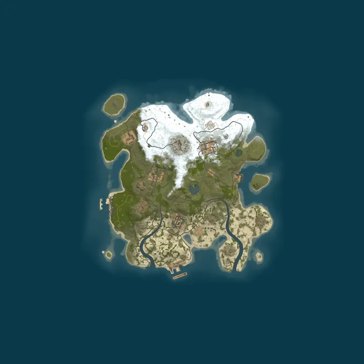 Map of A Shockbyte Rust Server