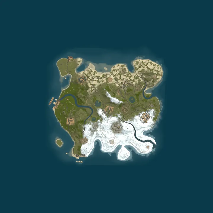 Map of A Shockbyte Rust Server