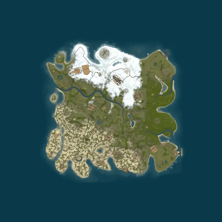 Map of [BR] WayBer Rust - PvP/PvE - 10x - Factions