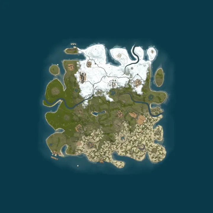 Map of A Shockbyte Rust Server
