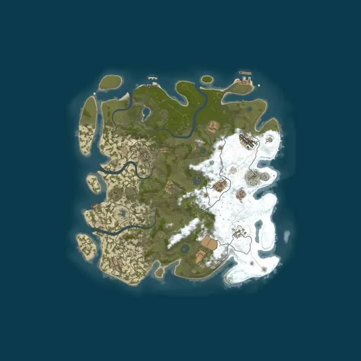 Map of HEX RUST INDIA | 3X | WEEKLY | MAX 5 | LOOT+ | KITS