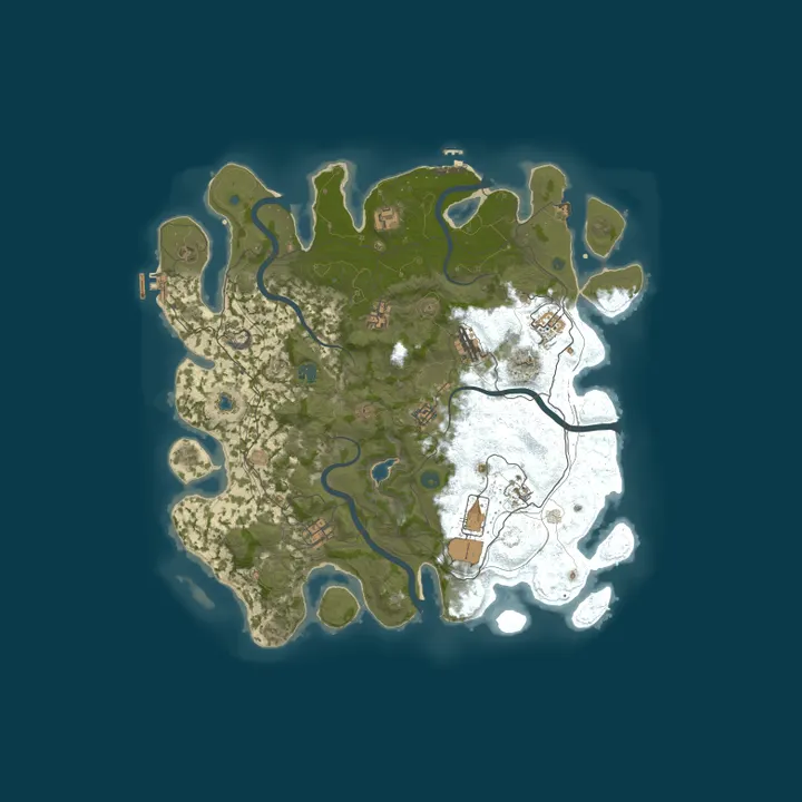 Map of A Shockbyte Rust Server