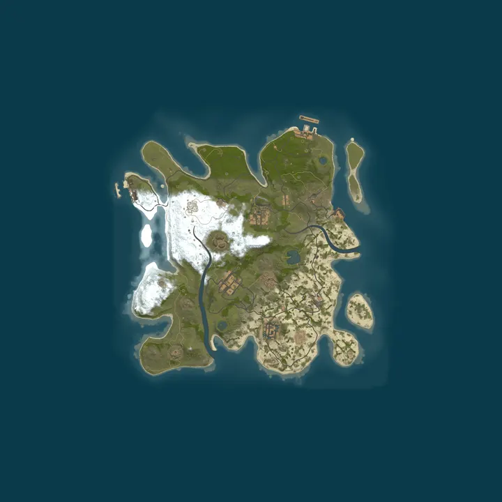 Map of A Shockbyte Rust Server