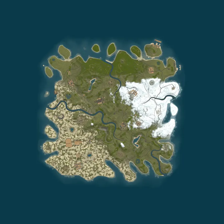 Map of A Shockbyte Rust Server