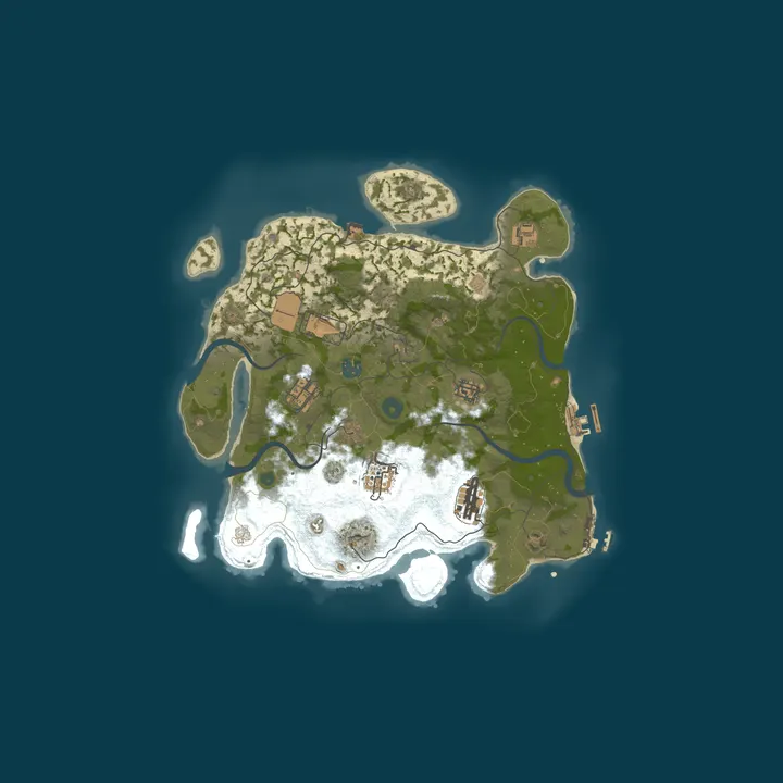 Map of A Shockbyte Rust Server