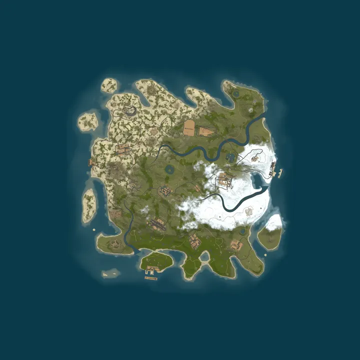 Map of A Shockbyte Rust Server