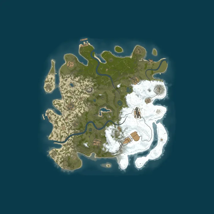 Map of A Shockbyte Rust Server