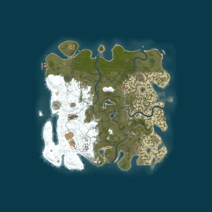 Map of A Shockbyte Rust Server