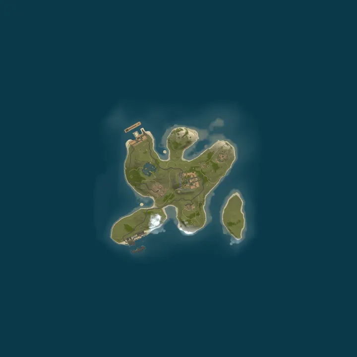 Map of WREKT RUST EU | 2X Solo/Duo | Naval PvP | Extended Deep Sea | W