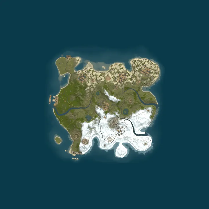 Map of A Shockbyte Rust Server