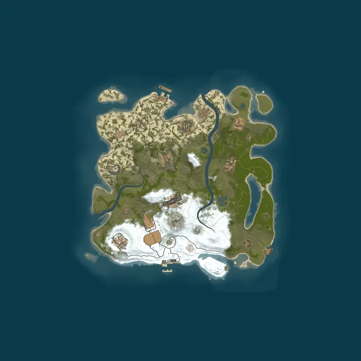 Map of A Shockbyte Rust Server