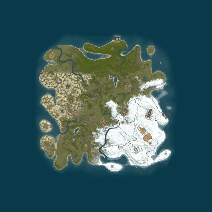 Map of [US] The Rust Bowl 5X |PvP| Raid Bases| Kits | TC Upgrades