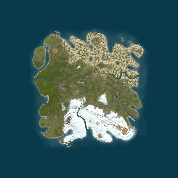 Map of A Shockbyte Rust Server