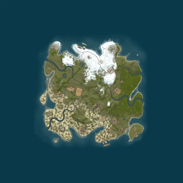 Map of A Shockbyte Rust Server