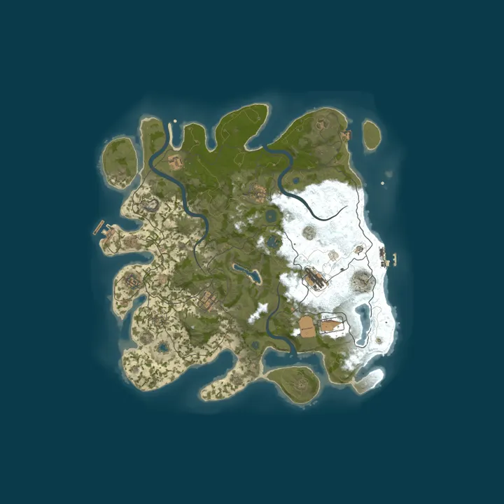 Map of A Shockbyte Rust Server