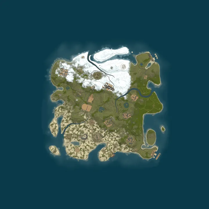 Map of A Shockbyte Rust Server