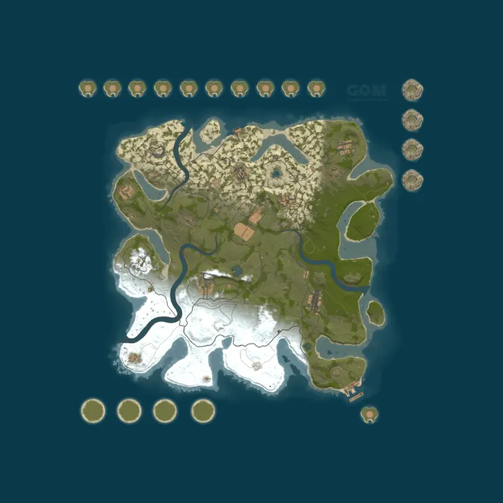 Map of GOM TEST SERVER.