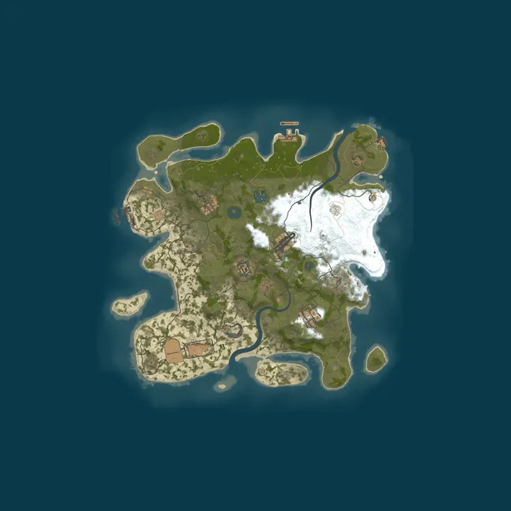 Map of Wana Wasteland [3x | 2x Loot | Shop | Kits]