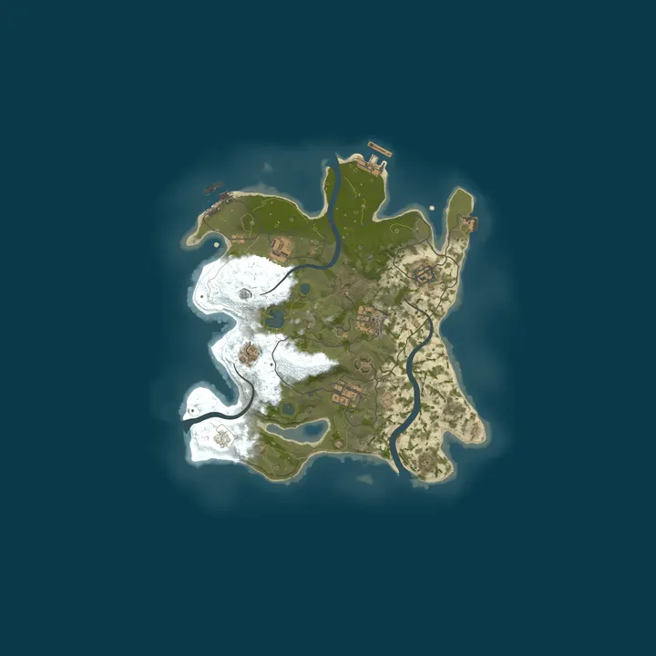 Map of AMP Powered Rust Server