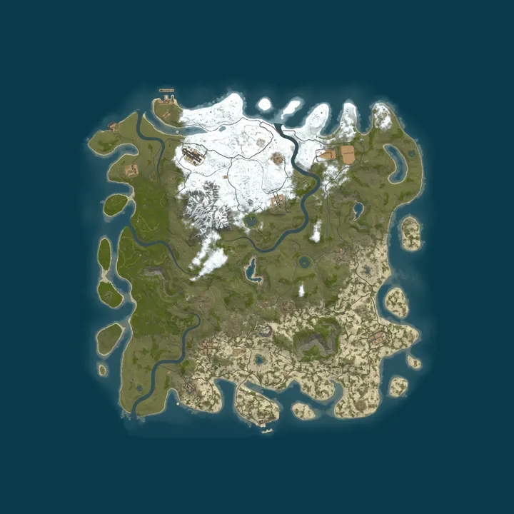 Map of RustFall - PvE/PvP | Biweekly | Raidable Bases