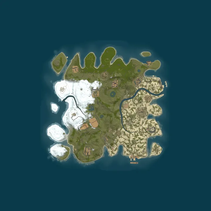 Map of [ BR/LATAM ] WarDogs Rust | PVE | 10X