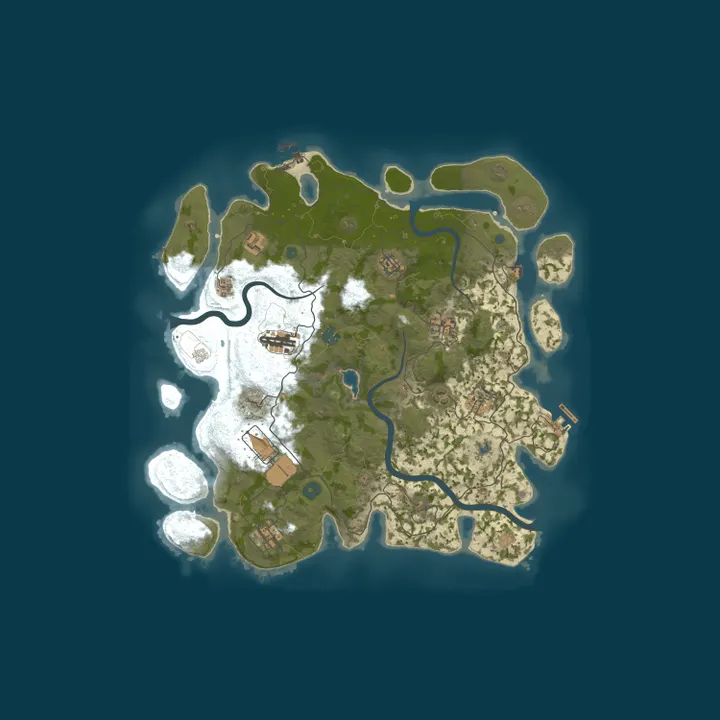 Map of Hazma Rust #1 - Modded 2x (Solo/Duo/Trio)