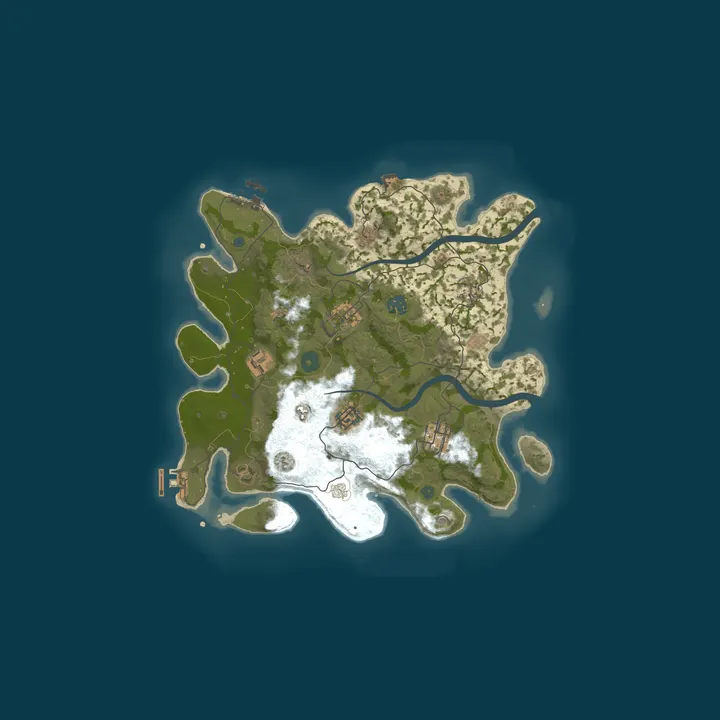 Map of RUST WAY HARD | PVP | PVE | ZOMBIE | RPG
