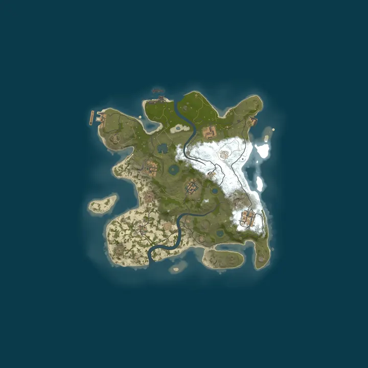 Map of Pixel Rust 2x | Solo/Duo/Trio