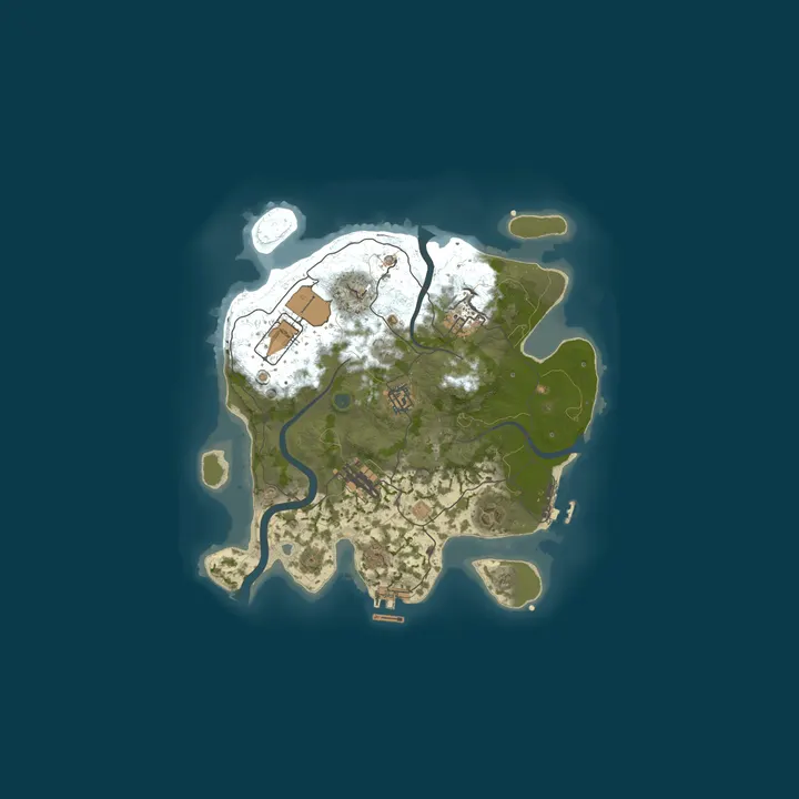 Map of A Shockbyte Rust Server