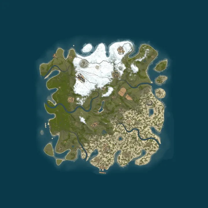 Map of A Shockbyte Rust Server