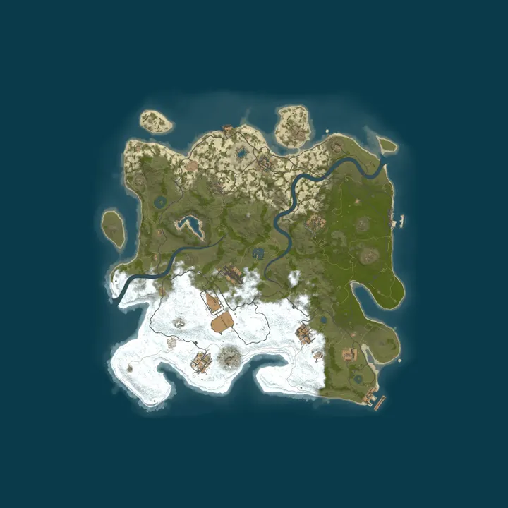 Map of Gambarust A Shockbyte Rust Server
