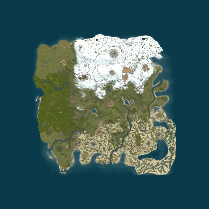 Map of A Shockbyte Rust Server