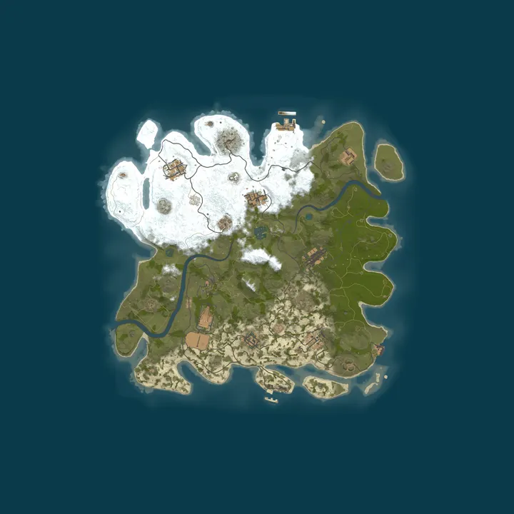 Map of A Shockbyte Rust Server