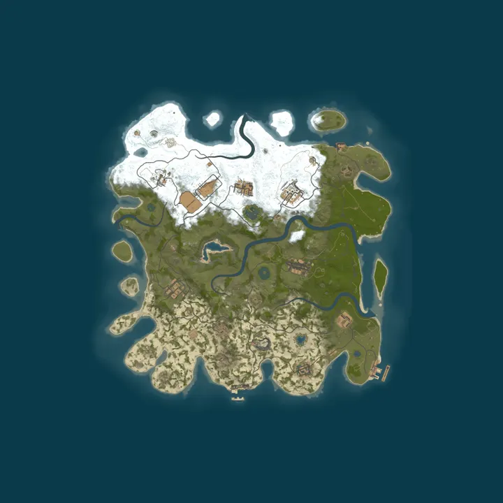 Map of A Shockbyte Rust Server