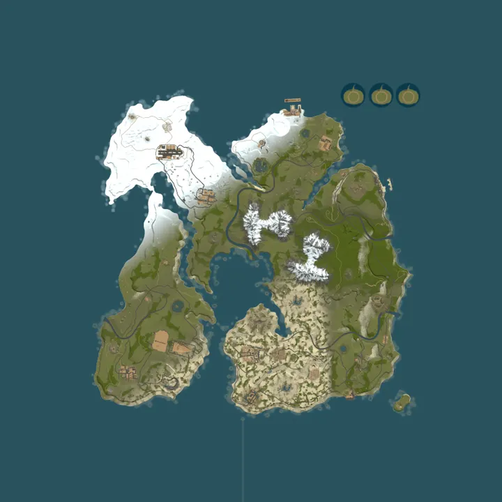Map of {PVE} The Best Rust Server |Skills & XP| Events| Quests