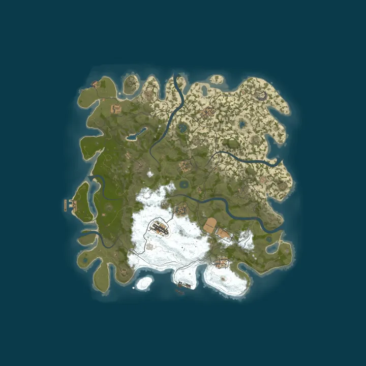 Map of 696gaming Rust PvEvP | 3x Harvest | 5x Resource Stacks | Monthl
