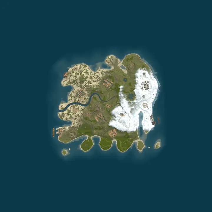 Map of 2x Gather | Carbon Powered | Tropical Survival | Build. Raid. S