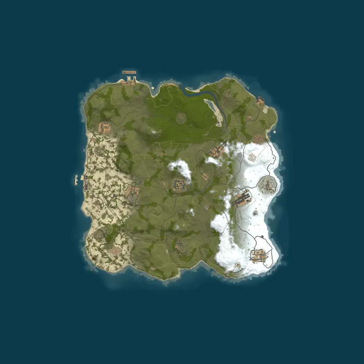 Map of AXERO EU 5X |Loot++|SOLO/DUO/TRIO|Mymini|PvP|Custom Loot|X5 JUS