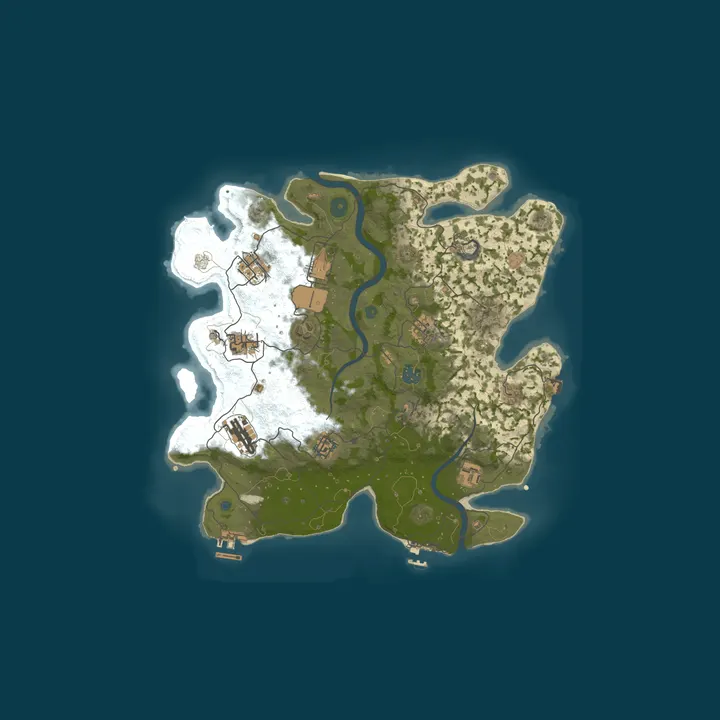 Map of [EU] RUST - Vanilla PVP [NO RULEZ] - Powered by SirServALot.dk