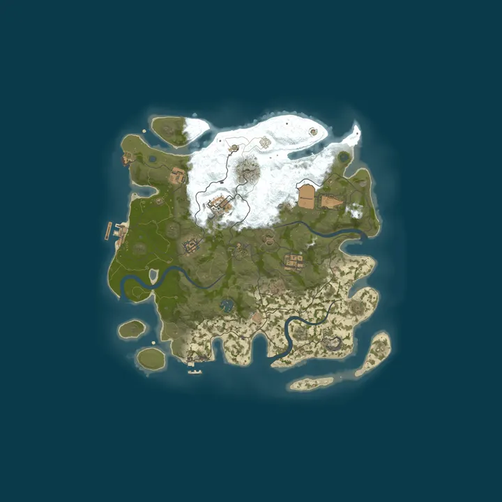Map of A Shockbyte Rust Server